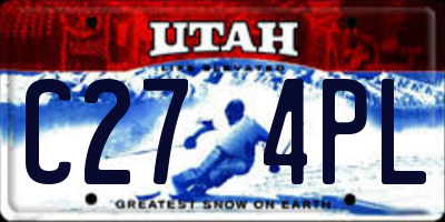 UT license plate C274PL