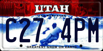 UT license plate C274PM