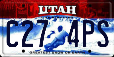 UT license plate C274PS