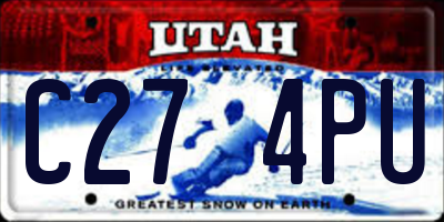 UT license plate C274PU