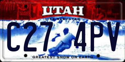 UT license plate C274PV