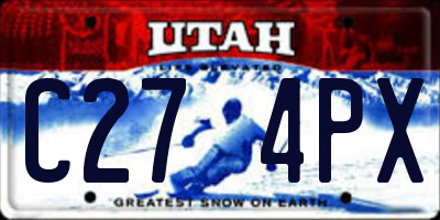 UT license plate C274PX
