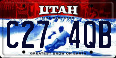 UT license plate C274QB