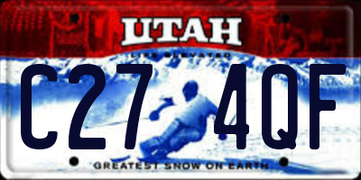 UT license plate C274QF