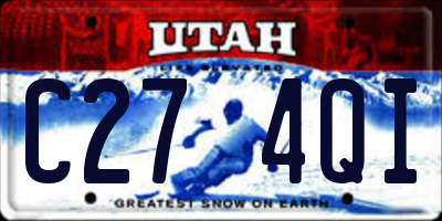 UT license plate C274QI