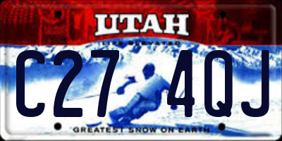 UT license plate C274QJ