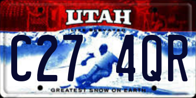 UT license plate C274QR