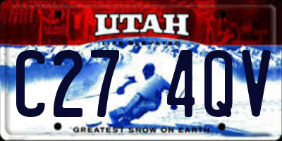 UT license plate C274QV