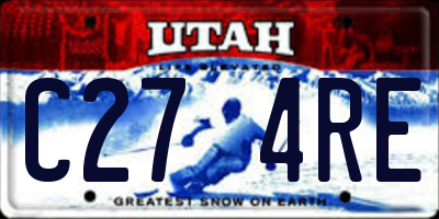 UT license plate C274RE