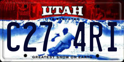 UT license plate C274RI