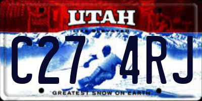 UT license plate C274RJ
