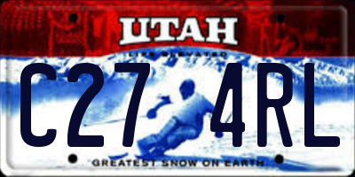UT license plate C274RL