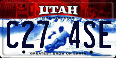 UT license plate C274SE