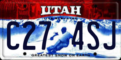 UT license plate C274SJ