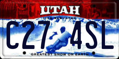 UT license plate C274SL
