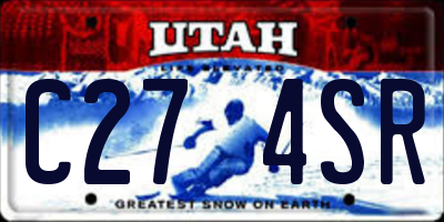 UT license plate C274SR