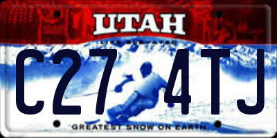 UT license plate C274TJ