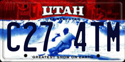 UT license plate C274TM