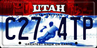 UT license plate C274TP