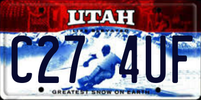 UT license plate C274UF