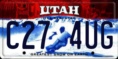 UT license plate C274UG