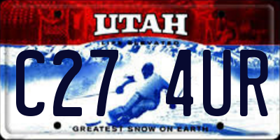 UT license plate C274UR