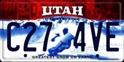 UT license plate C274VE