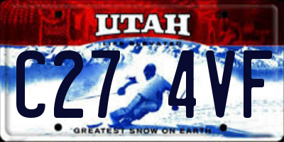 UT license plate C274VF