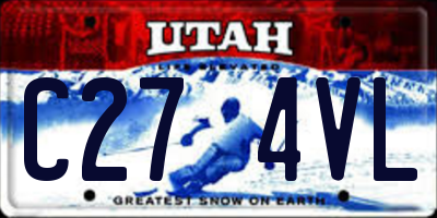 UT license plate C274VL