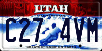 UT license plate C274VM