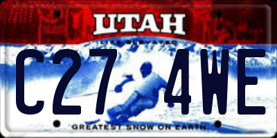 UT license plate C274WE