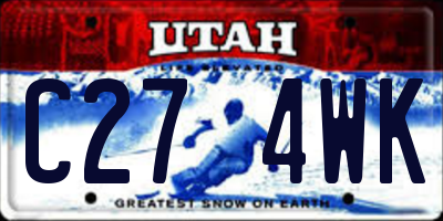 UT license plate C274WK