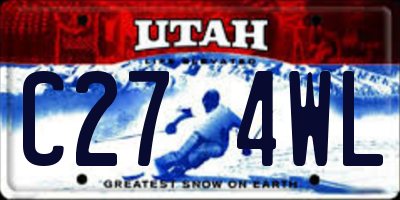 UT license plate C274WL