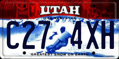 UT license plate C274XH