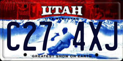 UT license plate C274XJ
