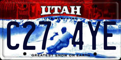 UT license plate C274YE