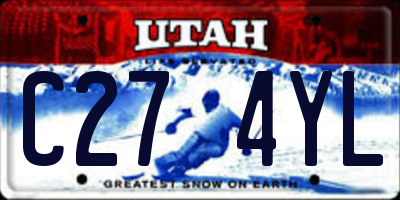 UT license plate C274YL