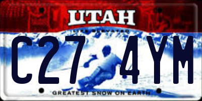 UT license plate C274YM