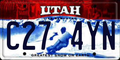 UT license plate C274YN
