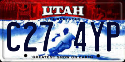 UT license plate C274YP