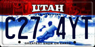 UT license plate C274YT