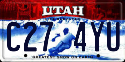 UT license plate C274YU