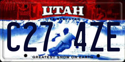 UT license plate C274ZE