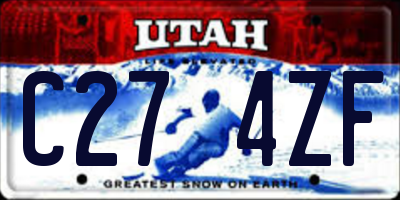UT license plate C274ZF
