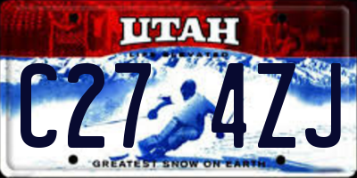 UT license plate C274ZJ