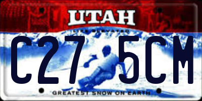 UT license plate C275CM
