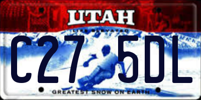 UT license plate C275DL