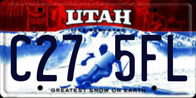UT license plate C275FL
