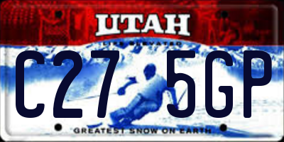 UT license plate C275GP