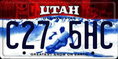 UT license plate C275HC